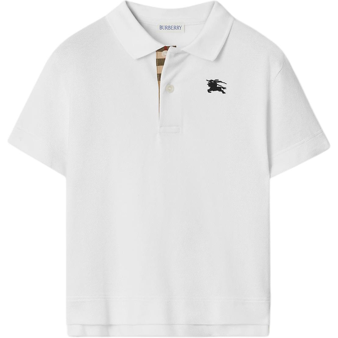 

Детские поло с классическим воротником Burberry, белый