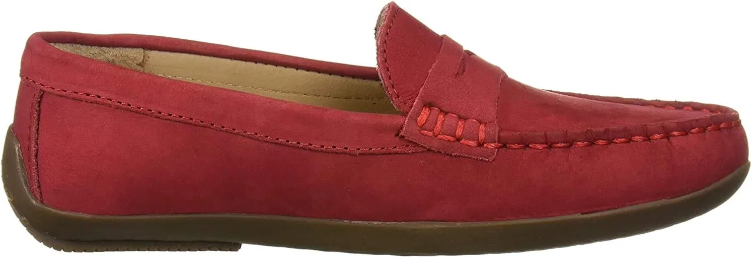 Детские туфли-лоферы из натуральной кожи Naples 2.0 Penny Driver Driver Club USA, Red Nubuck — фото 3