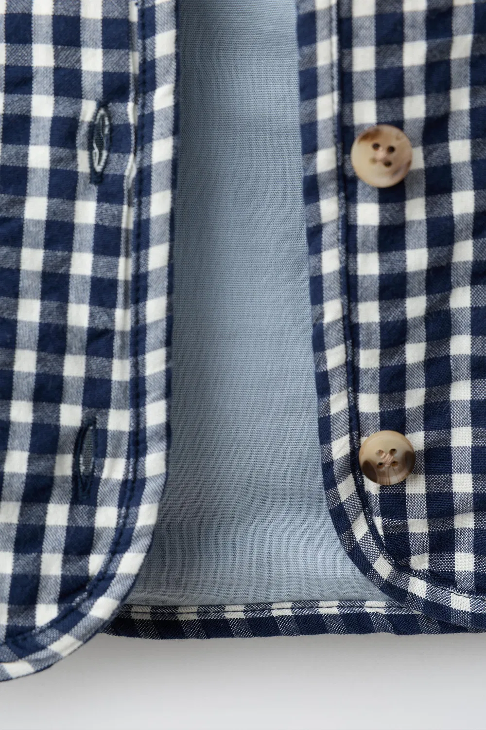 Пуховик в клетку ZARA, Navy blue — фото 4