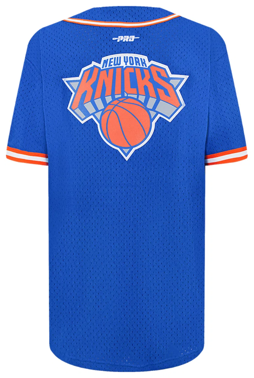 Детская рубашка с коротким рукавом из сетки New York Knicks Classic Mesh Pro Standard, Orange/Royal Blue — фото 2