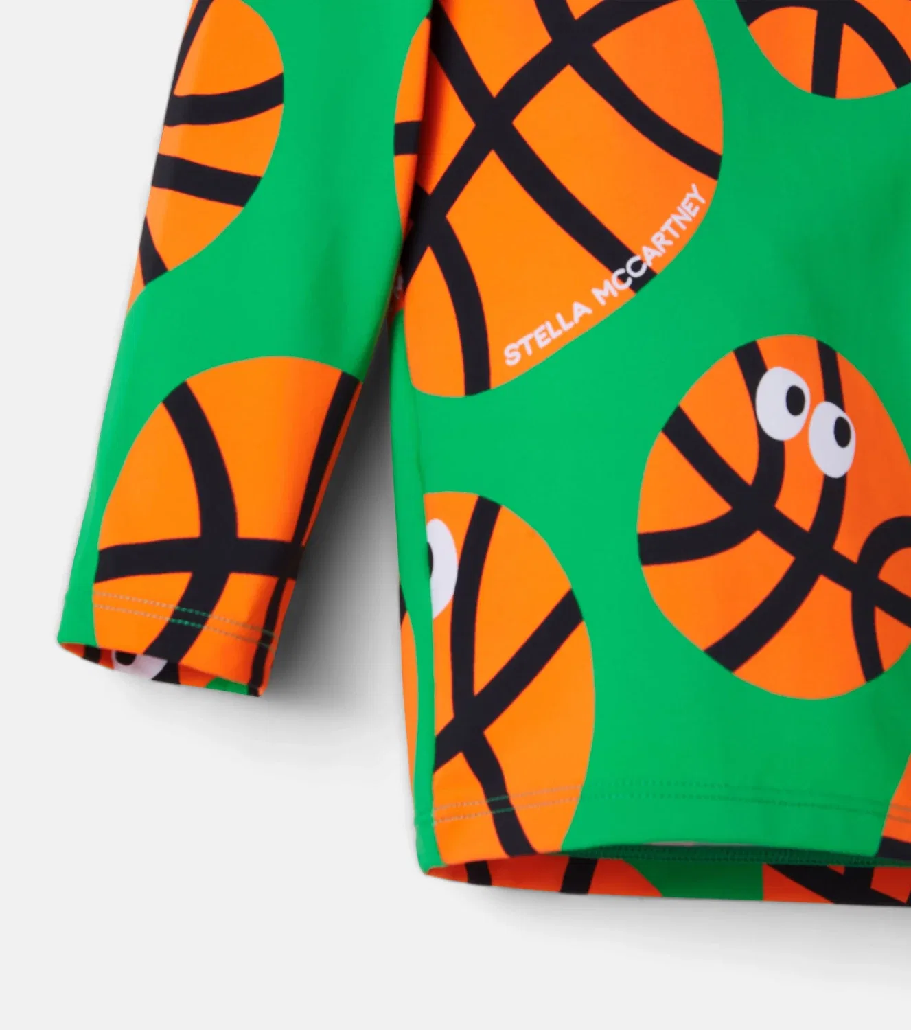 Рашгард с принтом Stella Mccartney Kids, зеленый — фото 4