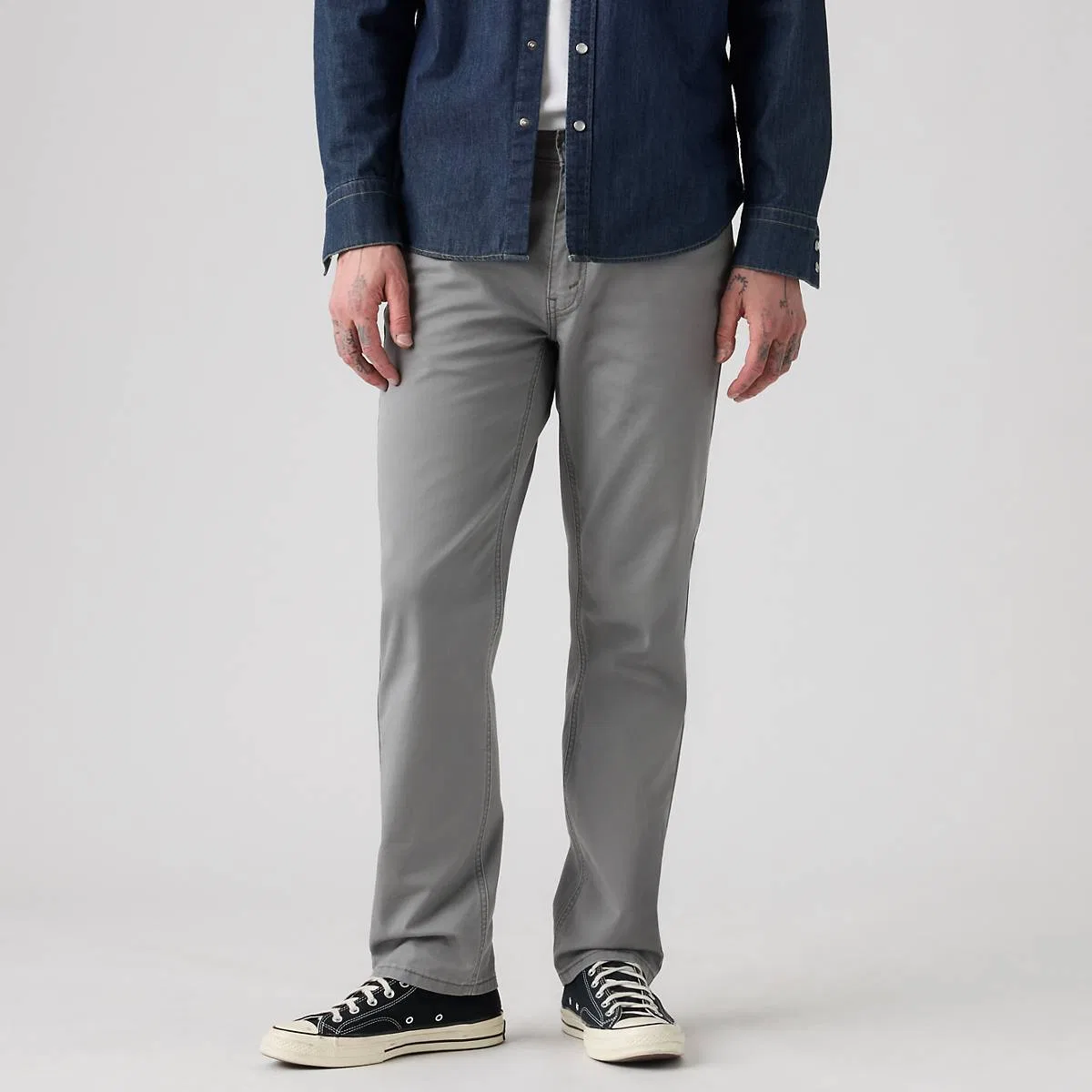 Мужские джинсы из саржевой ткани с зауженным кроем, модель 541 Levi's, Pewter - Grey — фото 2