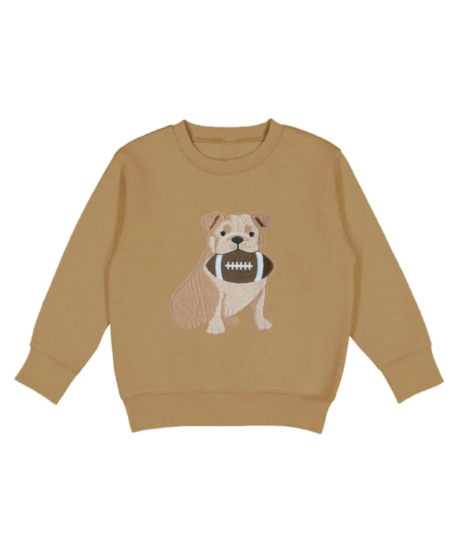 Свитшот с длинным рукавом с принтом Bulldog Football Patch Sweet Wink, Mocha