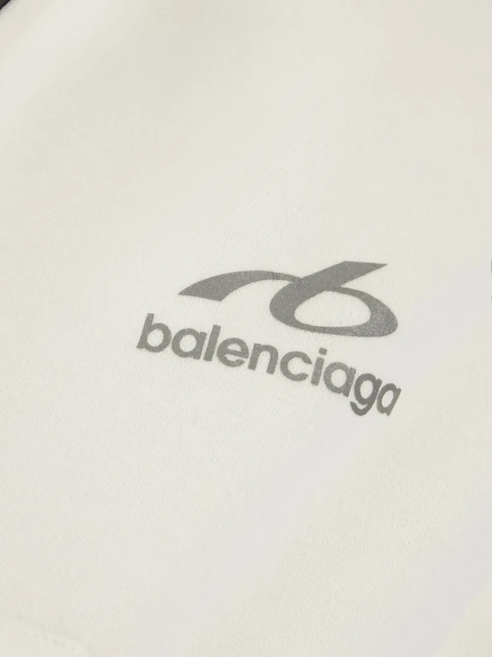 Укороченное худи на молнии Balenciaga, белый — фото 3