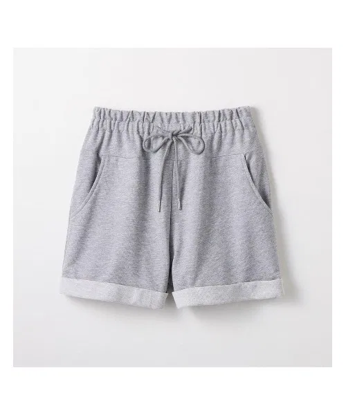 Детские шорты из футера с принтом Papel lapiz Belle Maison, Grayish Blue — фото 4