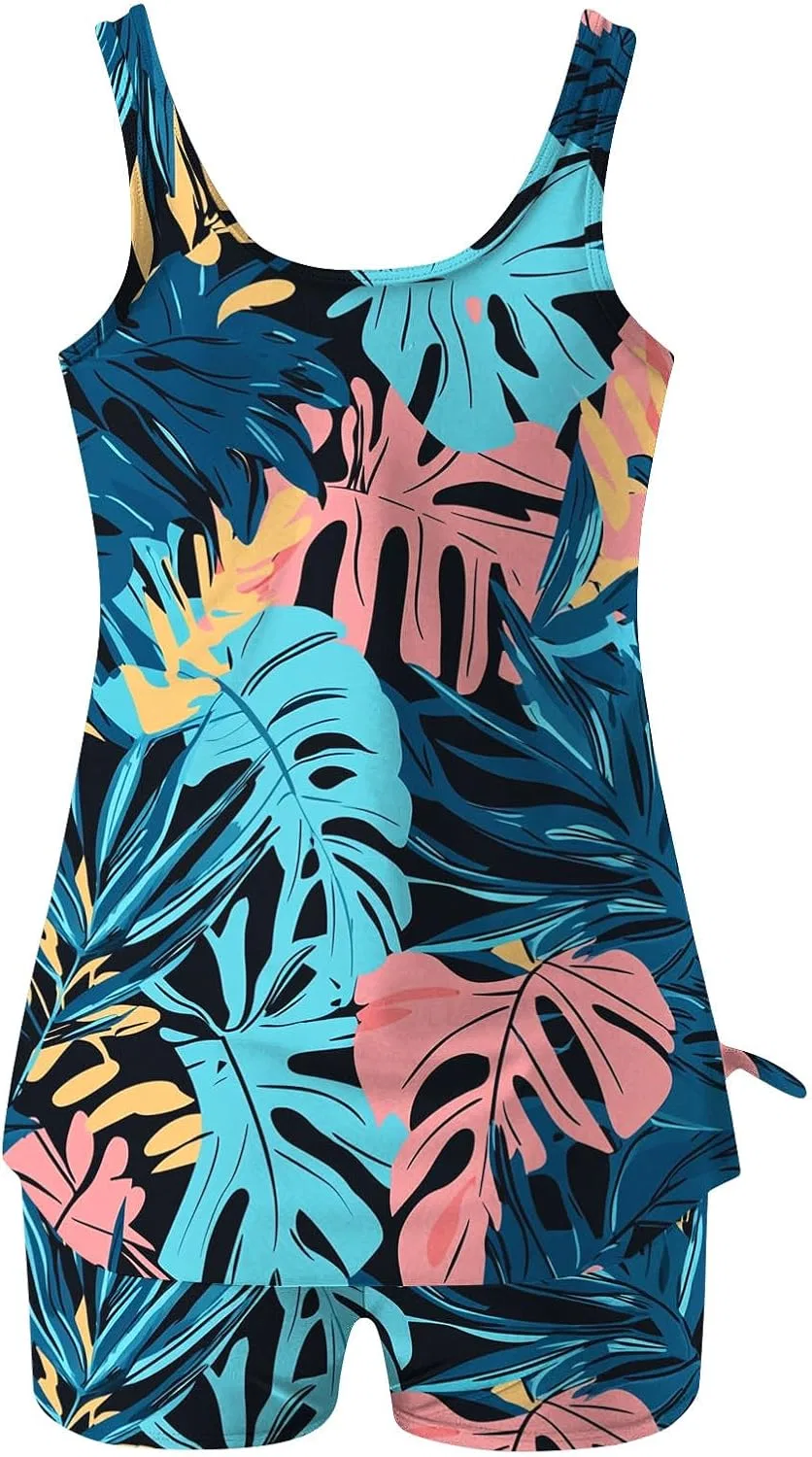 Женский танкини с контролем живота Two Piece Bathing Suit, Multicolor — фото 4