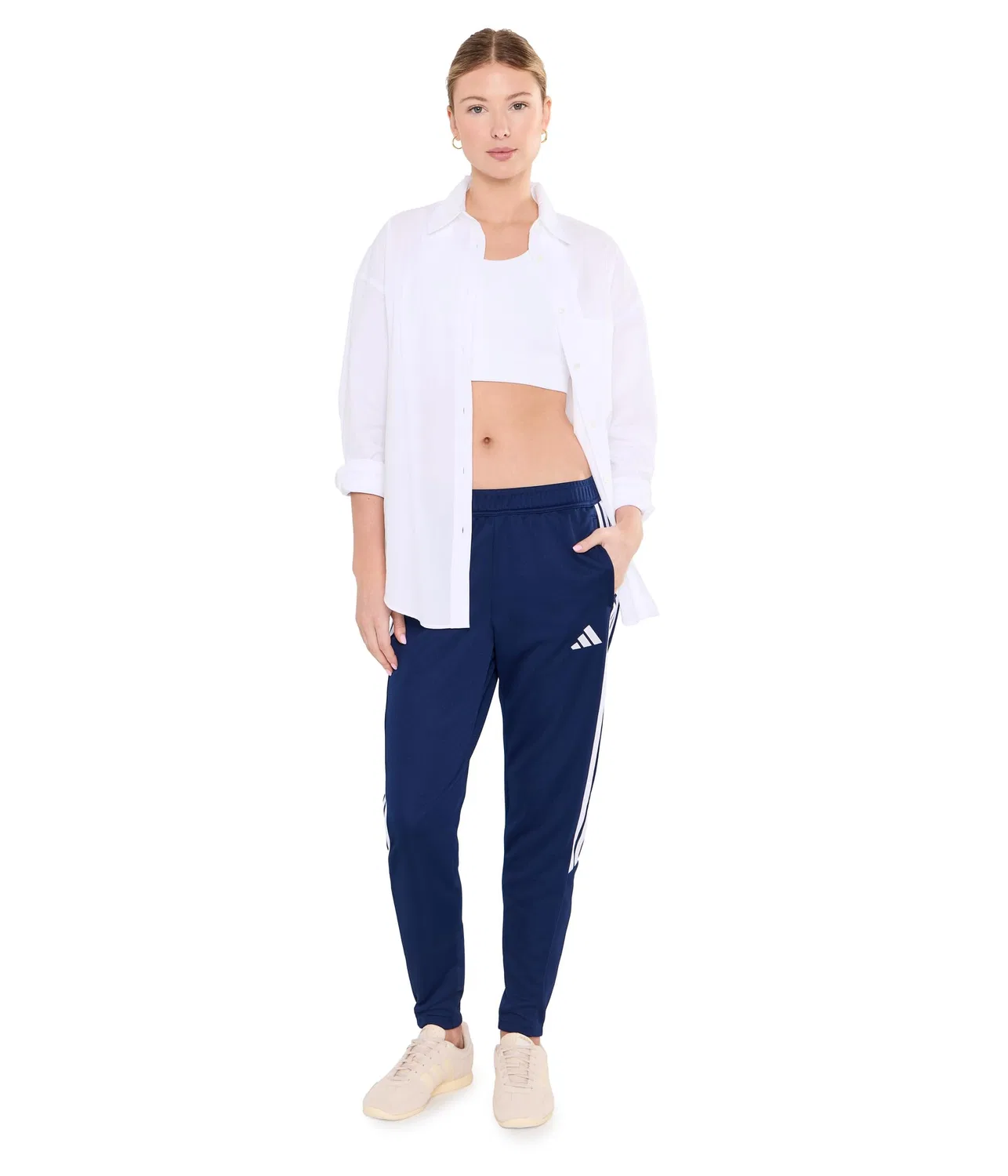 Брюки тренировочные Tiro 26 League Training Pants Adidas, Team Navy Blue/White — фото 2