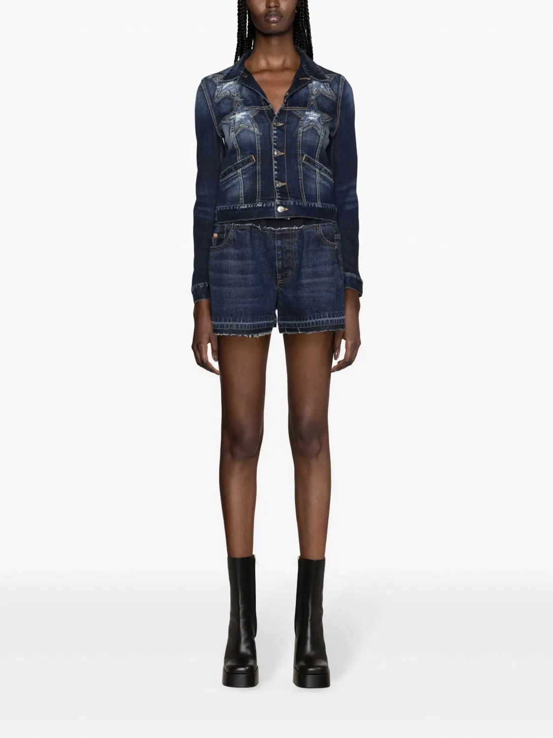 DSQUARED2 Джинсовая куртка Super Star Синий — фото 3