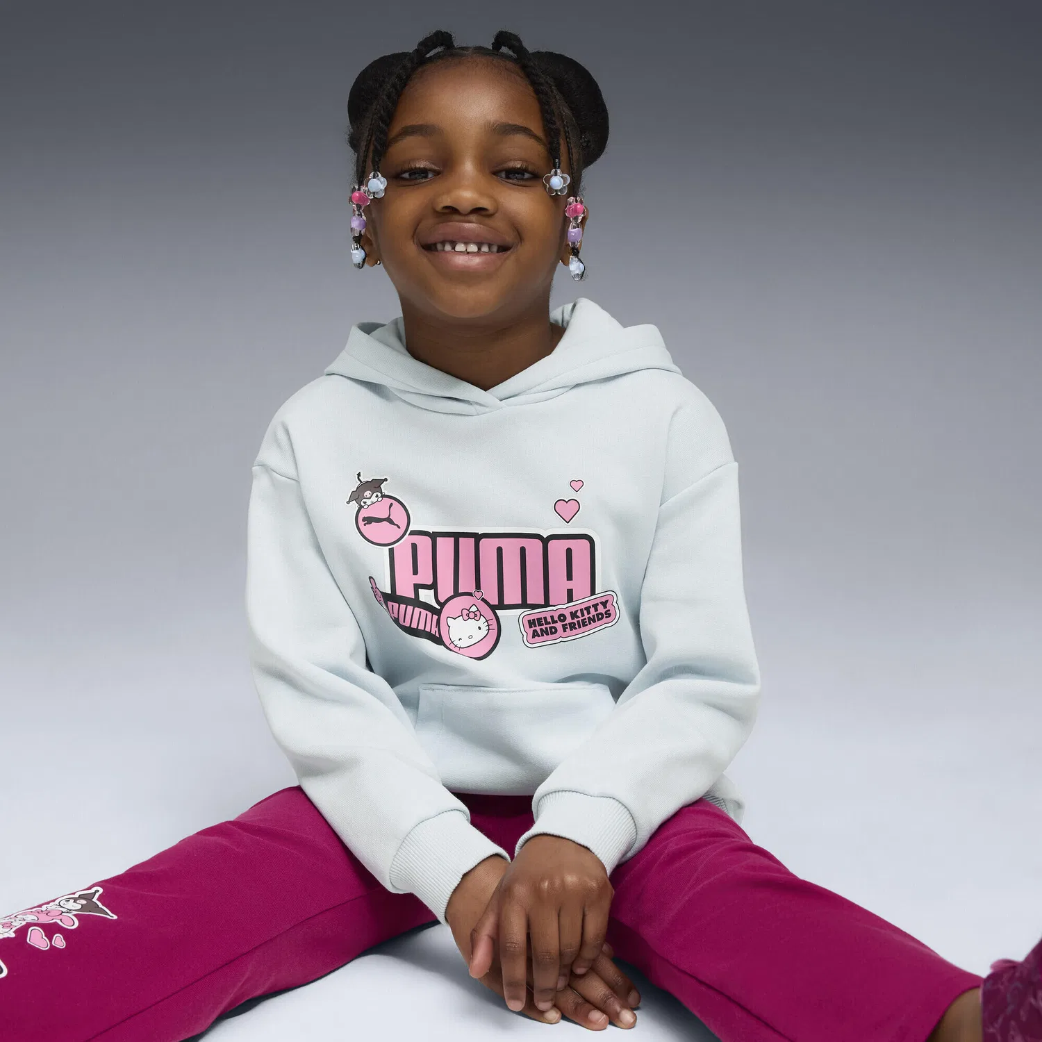 Детское худи с капюшоном с принтом PUMA x HELLO KITTY AND FRIENDS Puma, Blau — фото 2