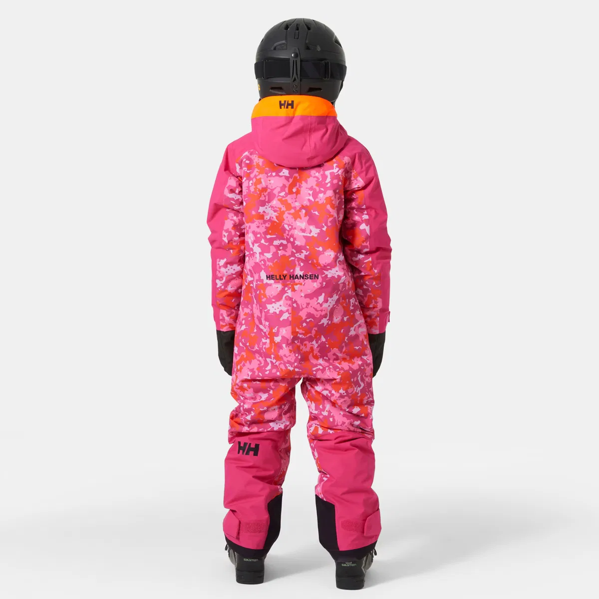 Детский комбинезон для мальчиков с принтом Jr Fly High 2.0 Skisuit Helly Hansen, Dragon Fruit Splash Camo Aop — фото 4
