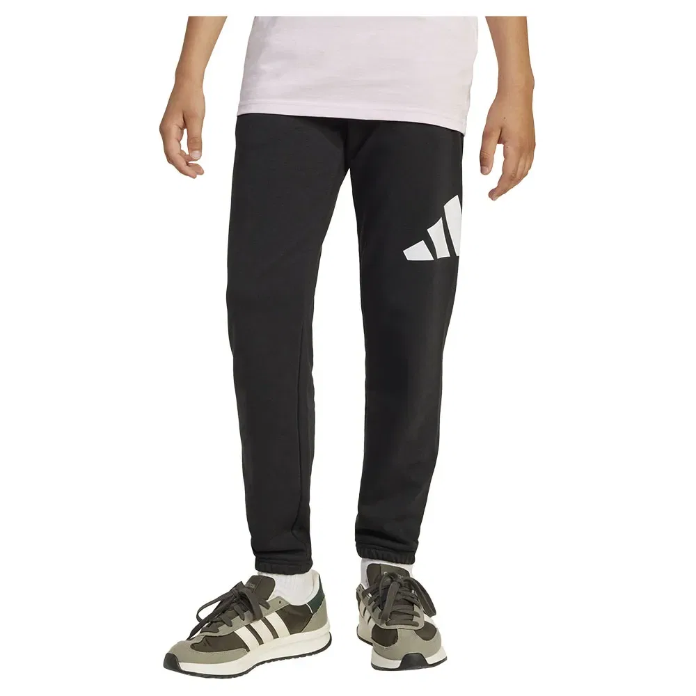 Брюки с логотипом Adidas Essentials Big Logo, черный