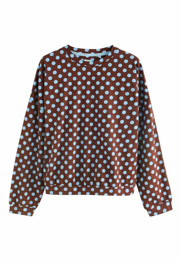Комплект пижамы из хлопка Set - pyjama set Next, Chocolate Brown Polkadot, коричневый/шоколадный — фото 4