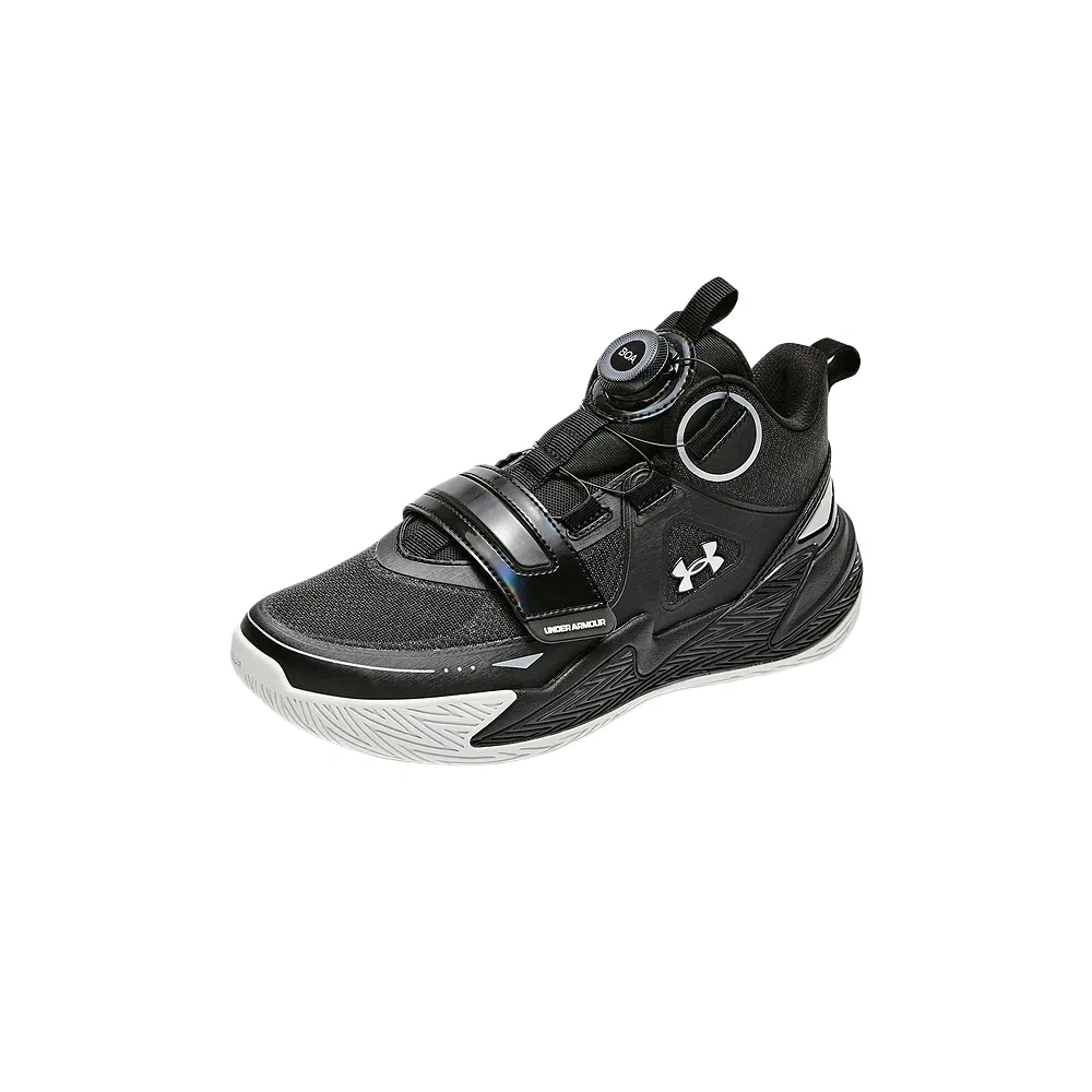 Кроссовки детские низкие из кожзама Under Armour, Black — фото 3