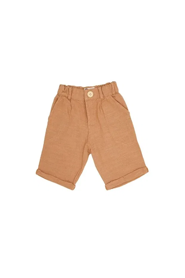 Детские шорты для девочек льняные Rg Kidsstore, Mink — фото 2