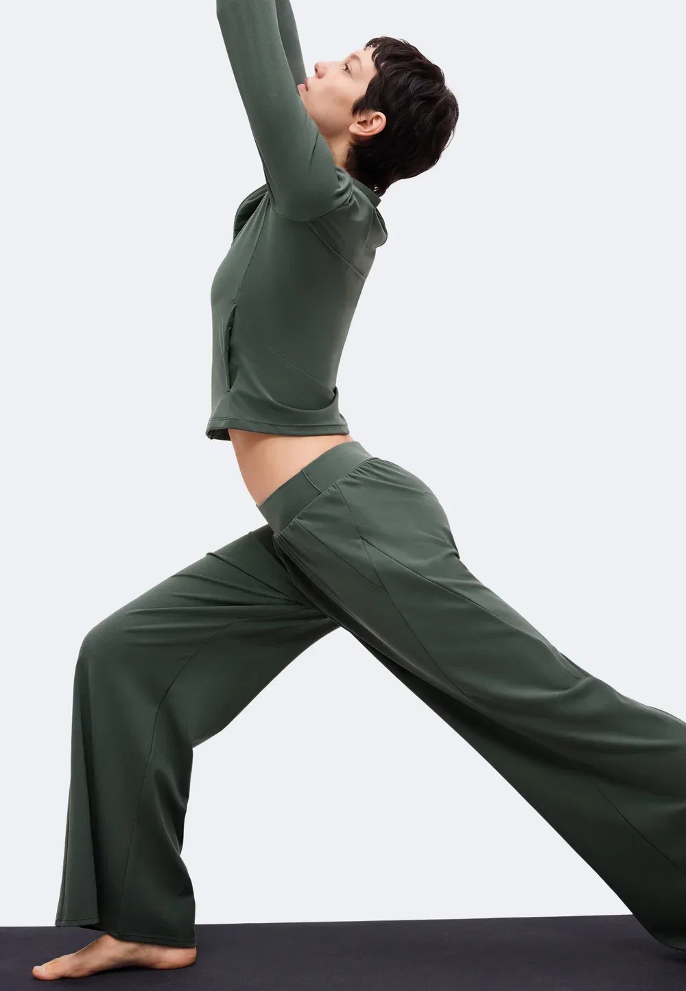 Спортивные штаны Zenvy с широкими штанинами Nike Performance, Camo Green/White — фото 4