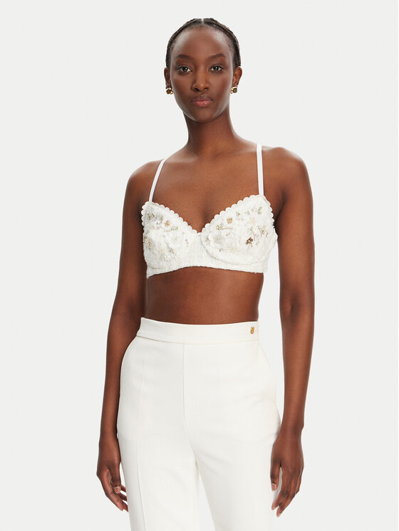 

Бюстгальтер-Бралетт облегающий RG00252E2 360 Elisabetta Franchi, белый