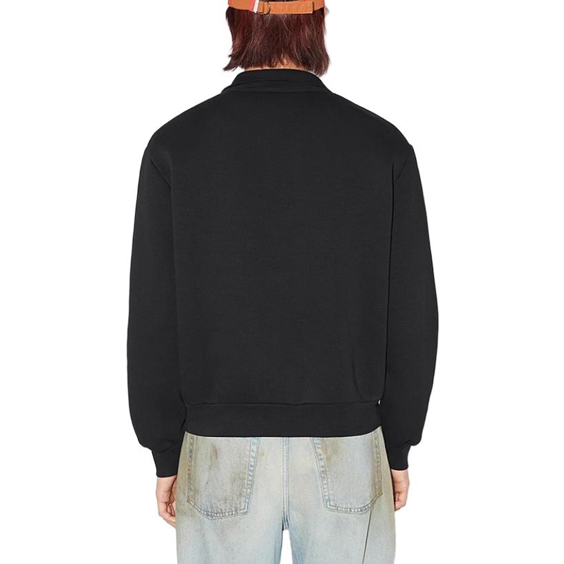 Полузип худи черный Acne Studios — фото 4