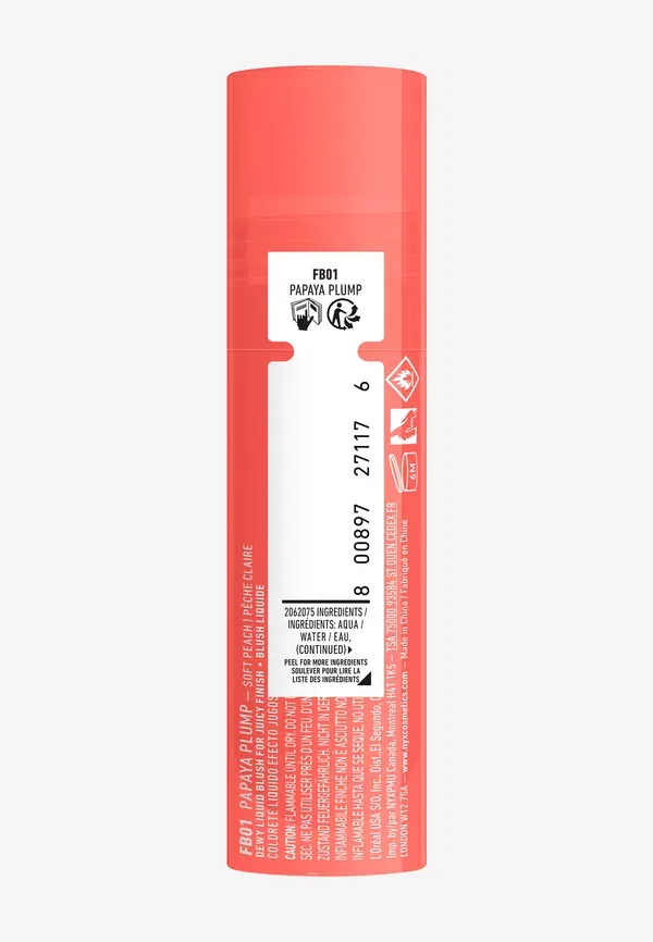 Румяна жидкие Fat cheeks blush Nyx Professional Makeup, 8 мл, Papaya Plump, цвет papaya plump — фото 4