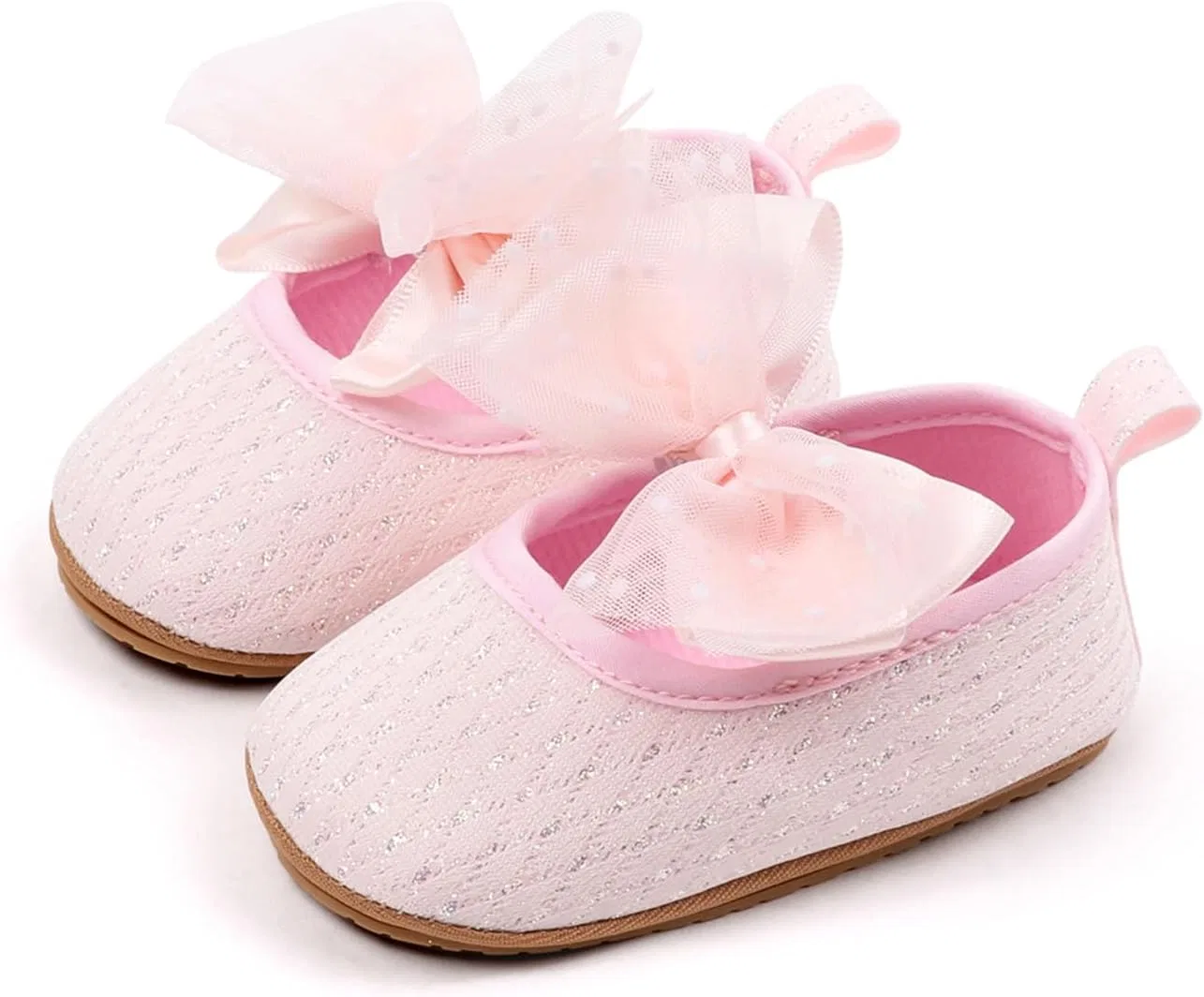 Детские туфли для девочек без скольжения с бантом WaiHeikki, Pink
