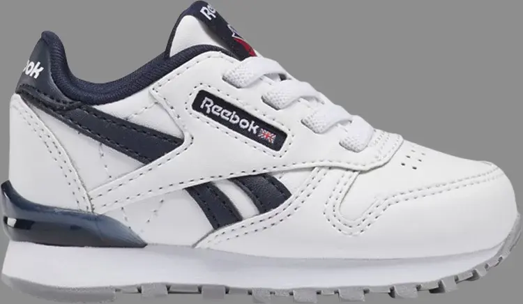 

Кроссовки classic leather step 'n' flash toddler 'white vector navy' Reebok, белый