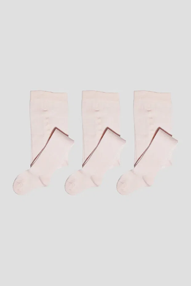 Детские колготки для девочек хлопковые 3 шт Defne Baby, Pink