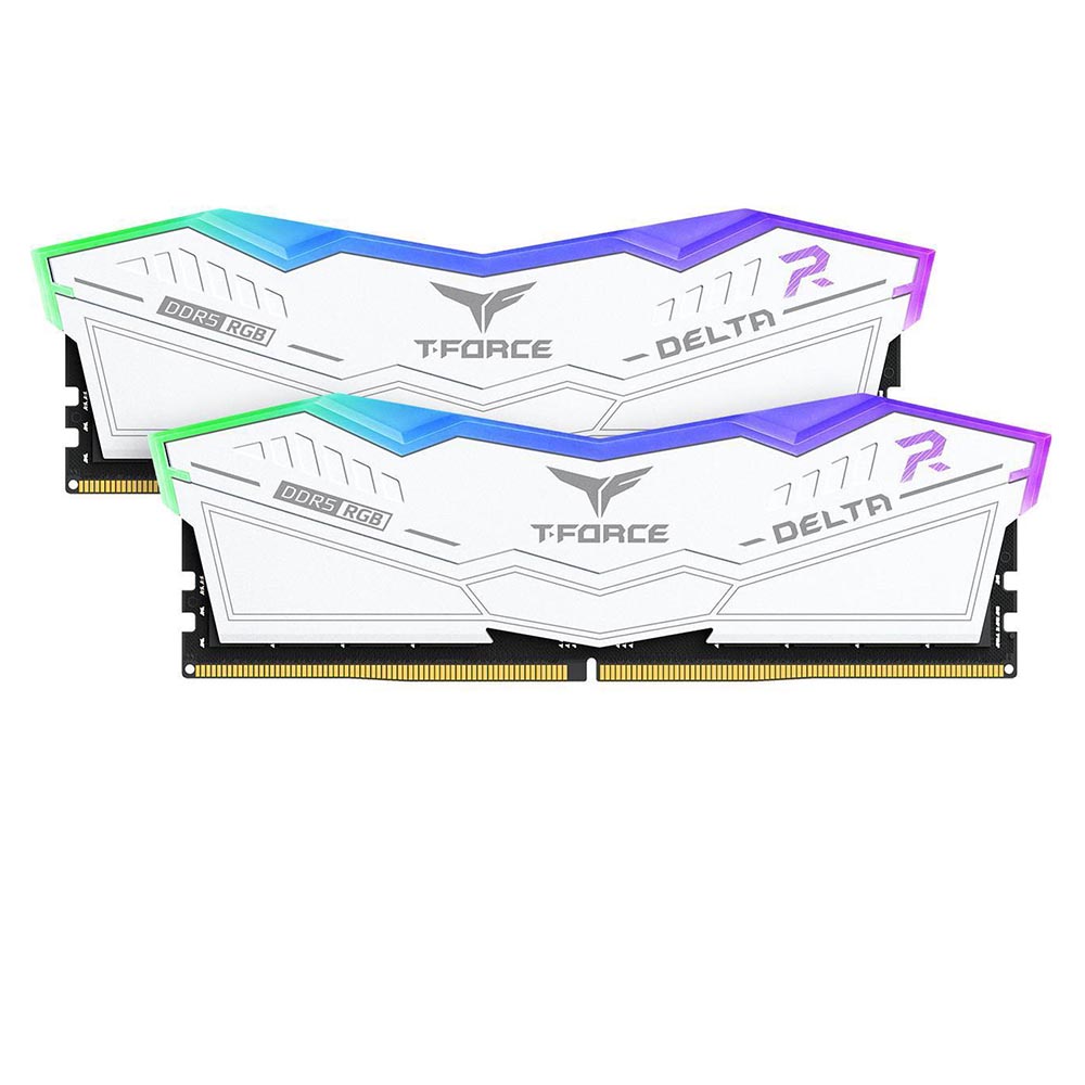 

Оперативная память Team Group T-Force Delta RGB, 64 Гб (2 х 32Гб), DDR5, 6000 МГц, FF4D564G6000HC38GDC01, белый