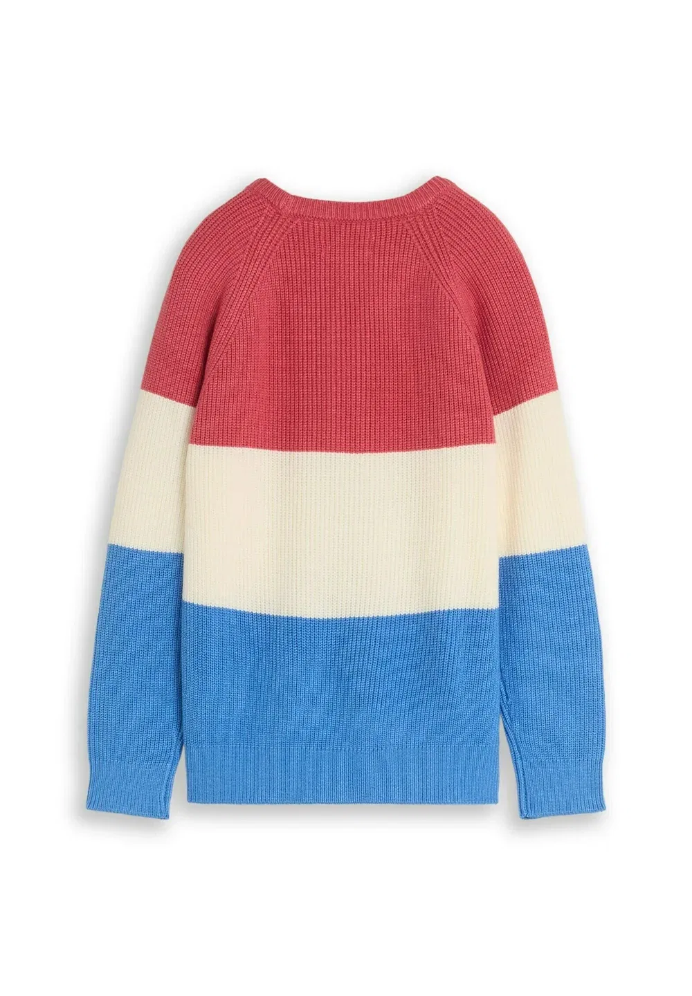 Пуловер и Strickjacken Strickpullover mit Rundhalsausschnitt - джемпер Tom Tailor, Soft Blue And Red Block Stripe — фото 2