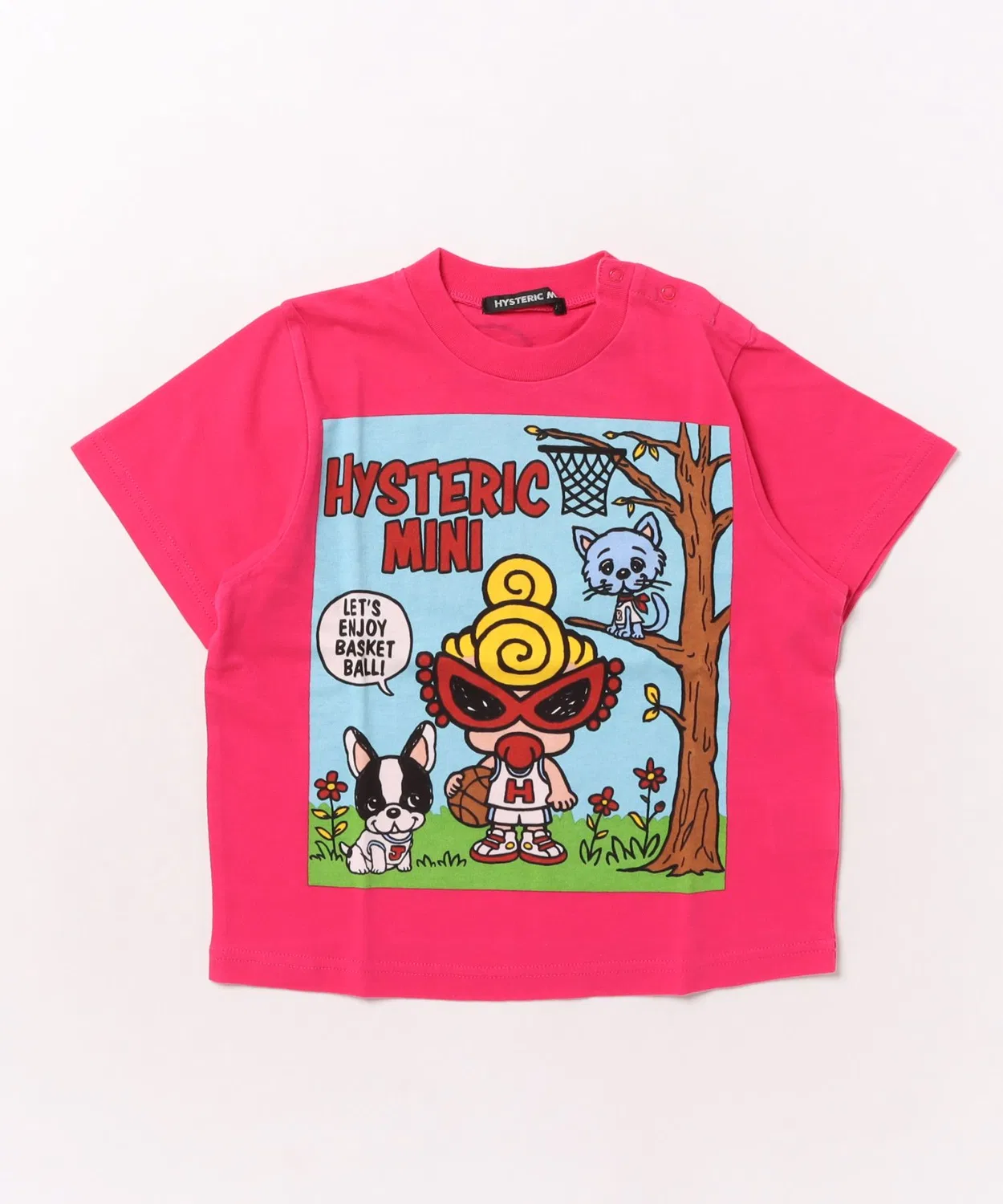 Детская футболка с принтом HOOPS BIG HYSTERIC MINI, Light Pink