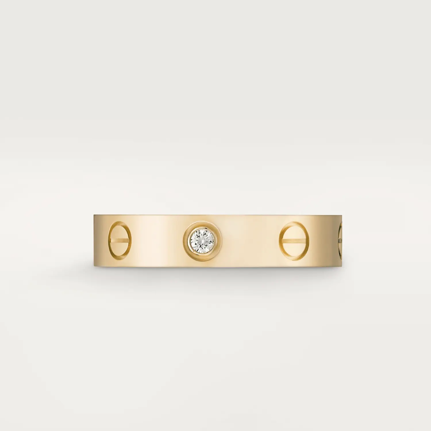 Обручальное кольцо Cartier Love 1 Diamond, желтое золото — фото 3