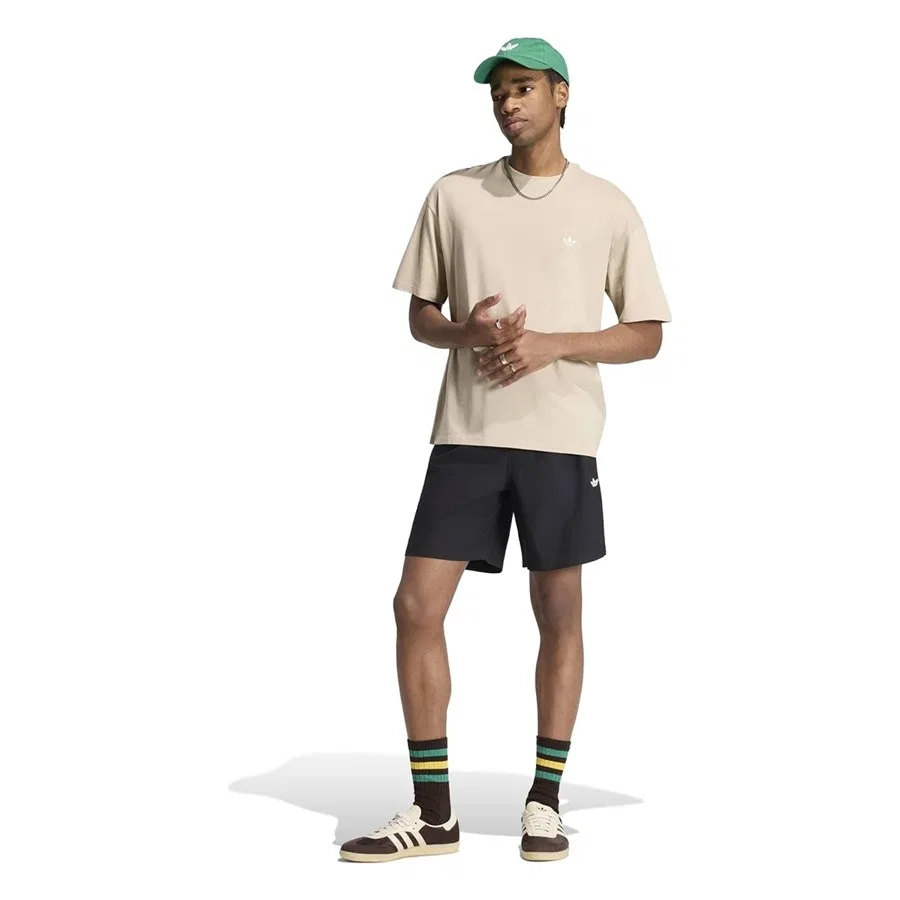 Футболка свободного кроя с круглым вырезом adidas Ess Loose Tee KS7393, Бежевый — фото 4