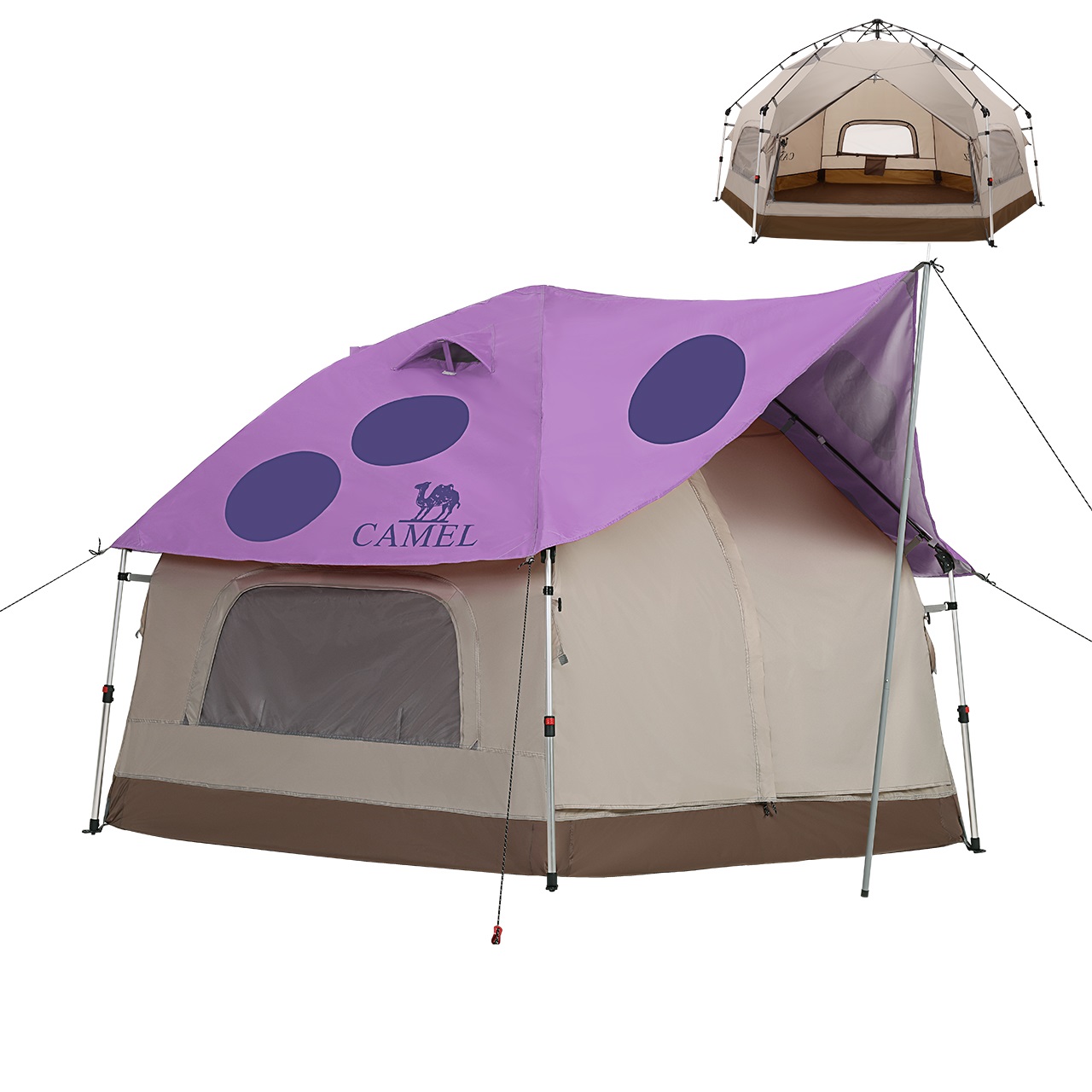 

Однокомнатная походная палатка-юрта Outdoor Yurt Tent CAMEL