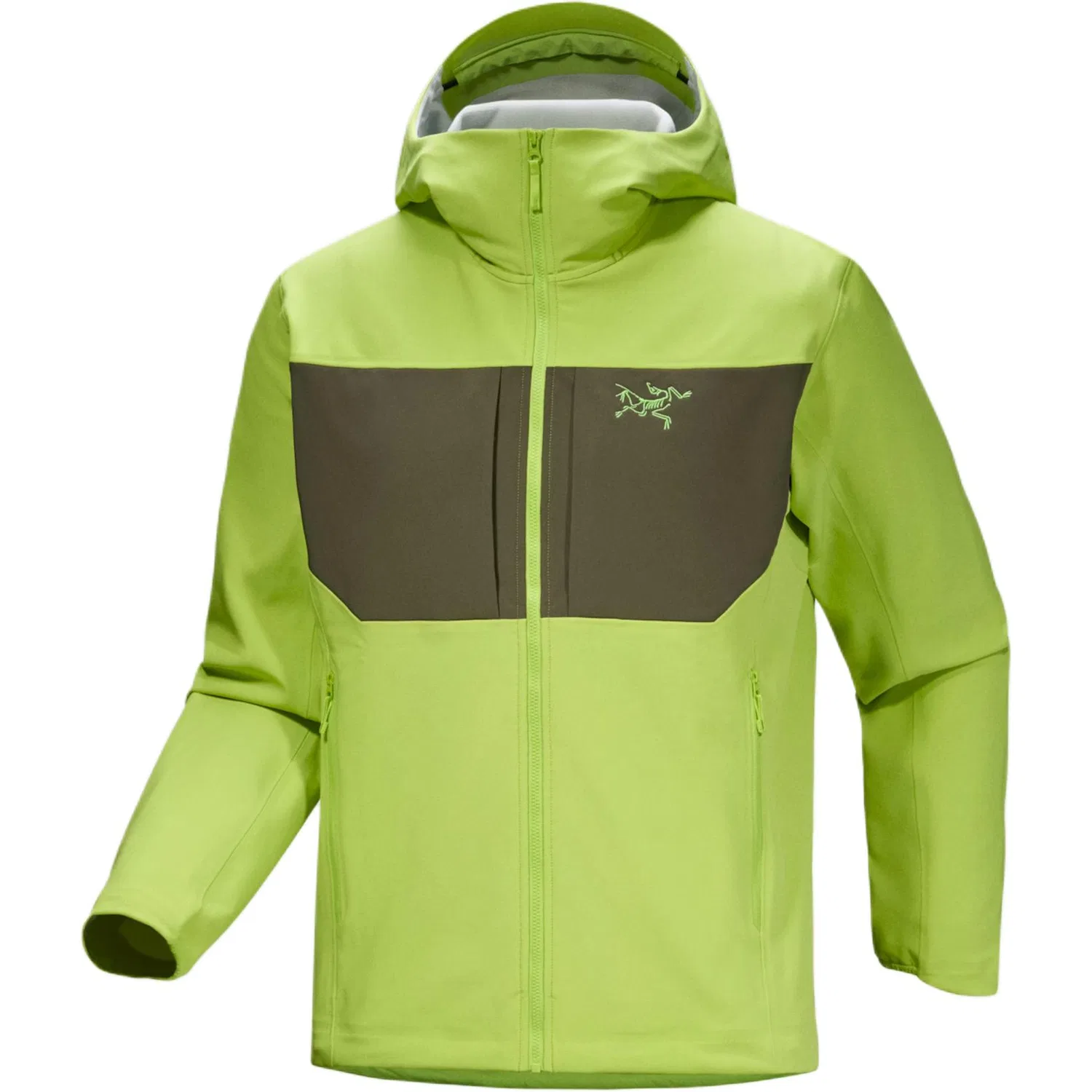 Мужская софтшелл-куртка с капюшоном Arcteryx, Ivy Green/Vintage Green/Mantis/Tatsu