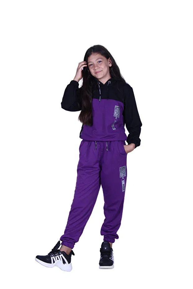 Детский спортивный костюм для девочек с принтом Snow Fashion, Ya Ko Kids, Purple