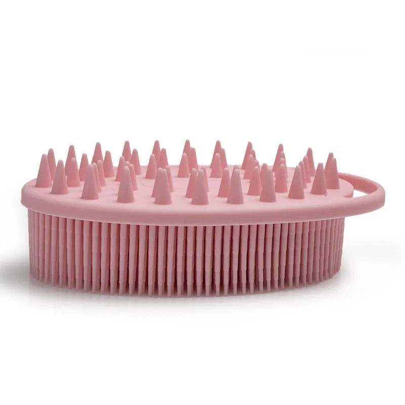 Силиконовая двусторонняя щетка для ванны, Pointed Pink Generisch