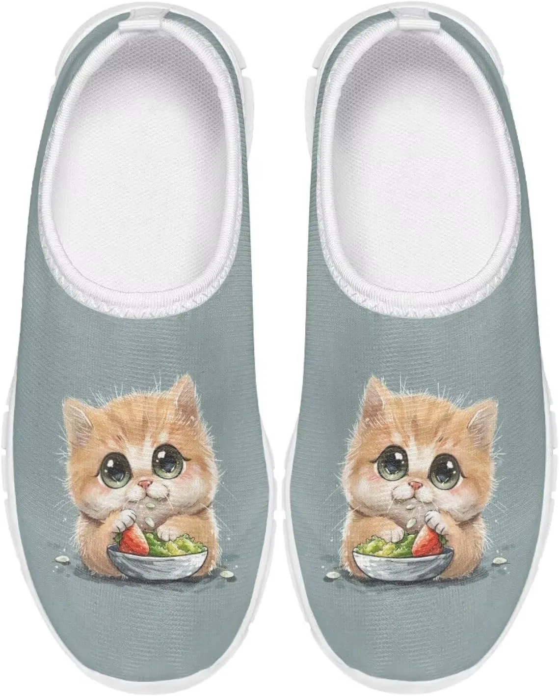 Детские туфли-лоферы для девочек Gorweirop, Kawaii Cat