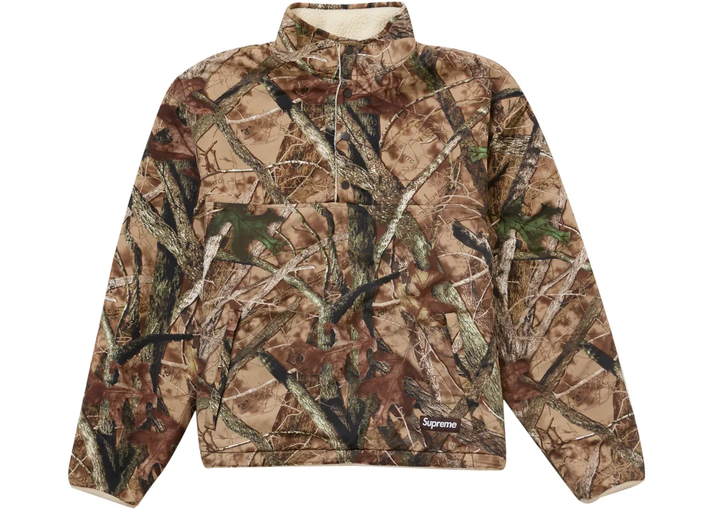 Мужской пуловер из флиса с камуфляжным принтом Supreme Pullover (FW24), TrueTimber HTC Fall Camo