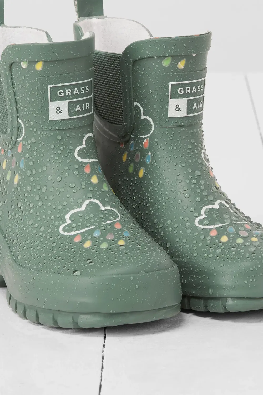 Детские резиновые сапоги с эффектом смены цвета Grass & Air, Khaki — фото 2