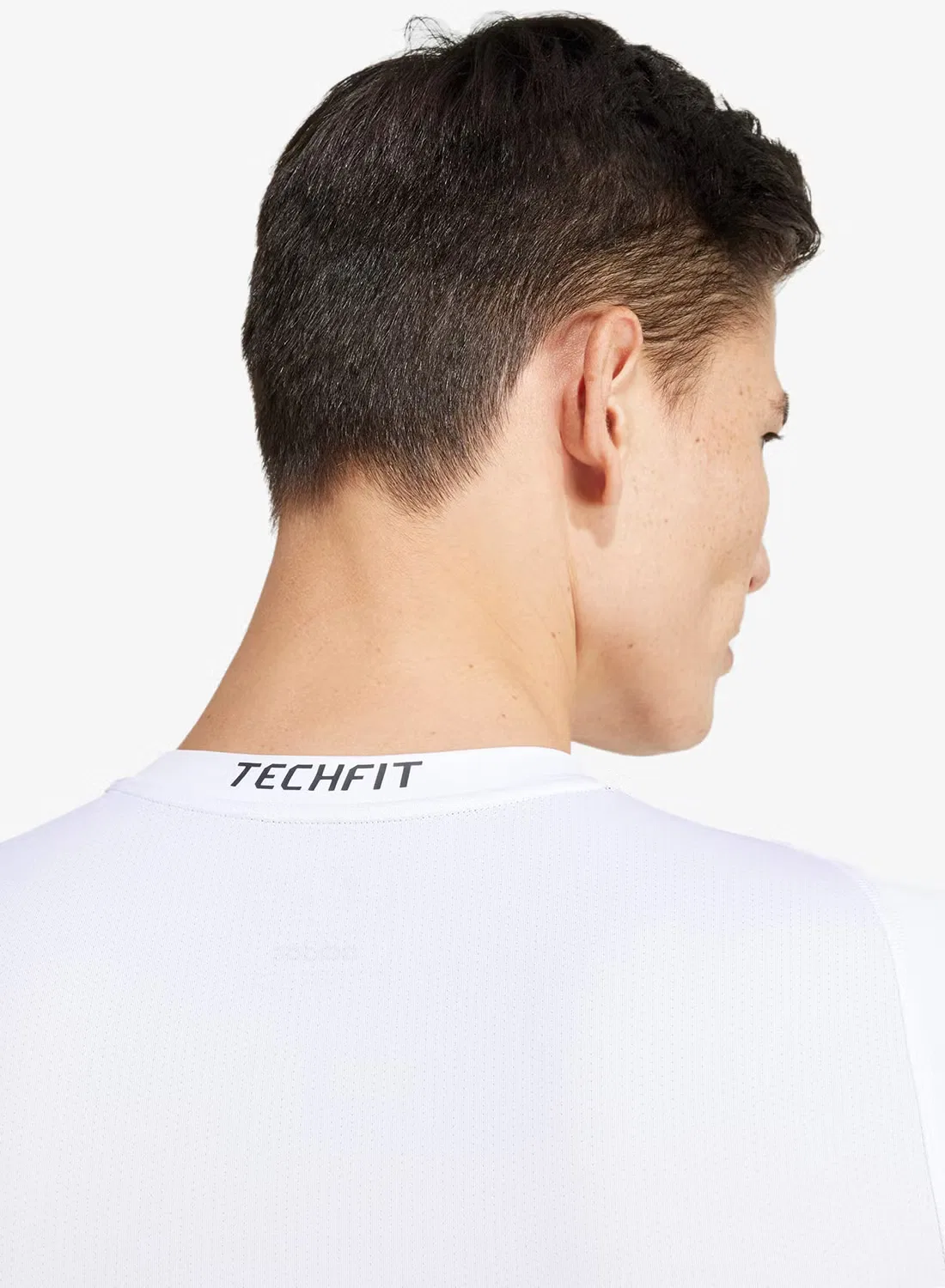 Футболка компрессионная для тренировок Techfit Adidas, белый — фото 4
