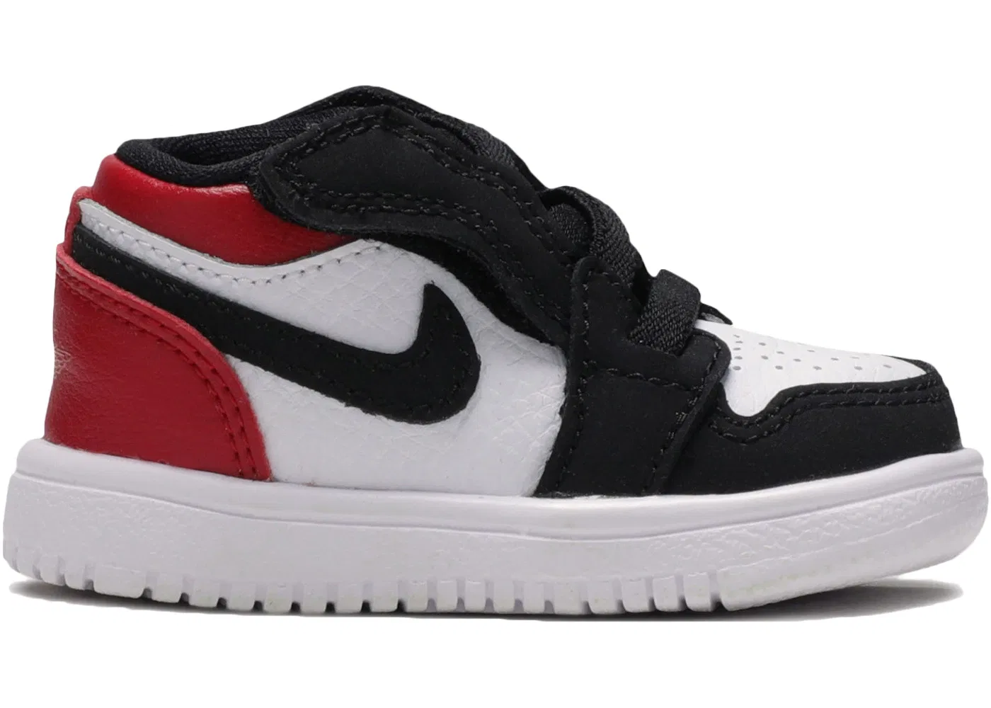 Детские кроссовки с принтом Jordan 1 Low Alt Black Toe Jordan, White/Black/Gym Red