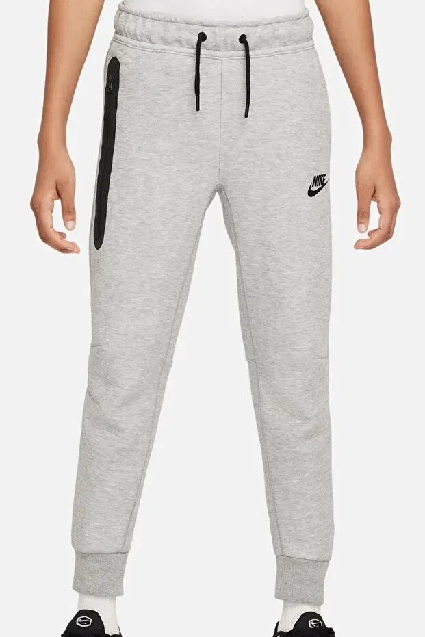 Детские спортивные штаны для девочек с утяжкой Tech Fleece Nike, Gray — фото 2