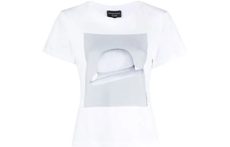 Женская футболка с круглым вырезом Emporio Armani, White