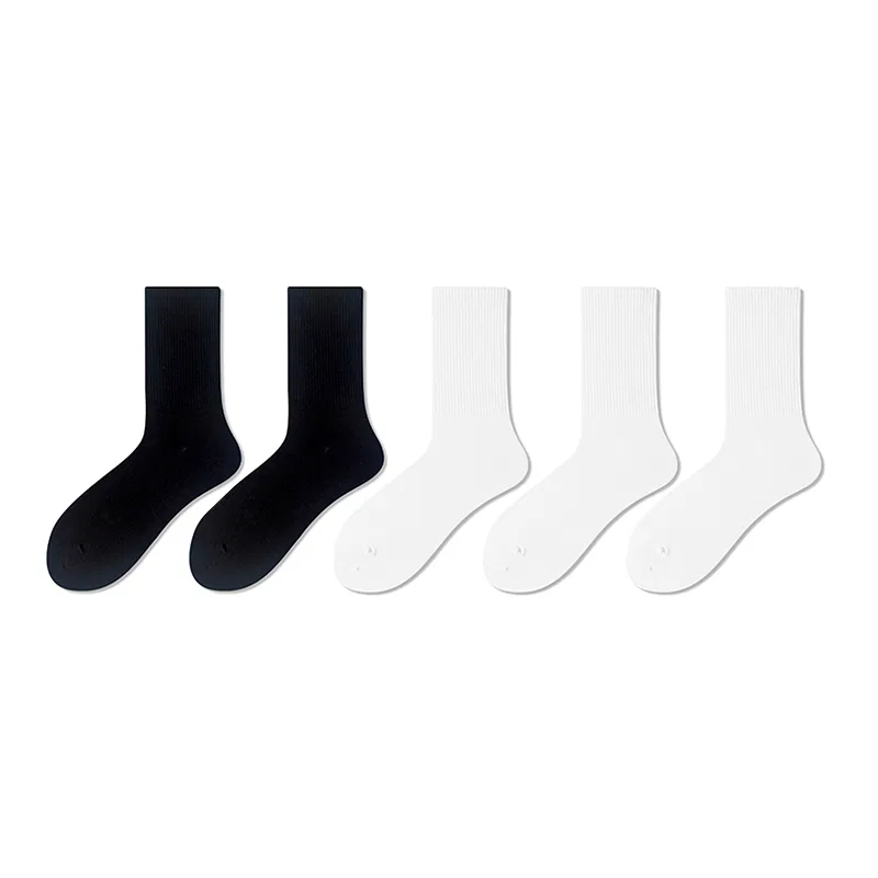 Детские носки до середины икры, комплект из 5 пар, [Long]3 White 2 Black, MIIOW