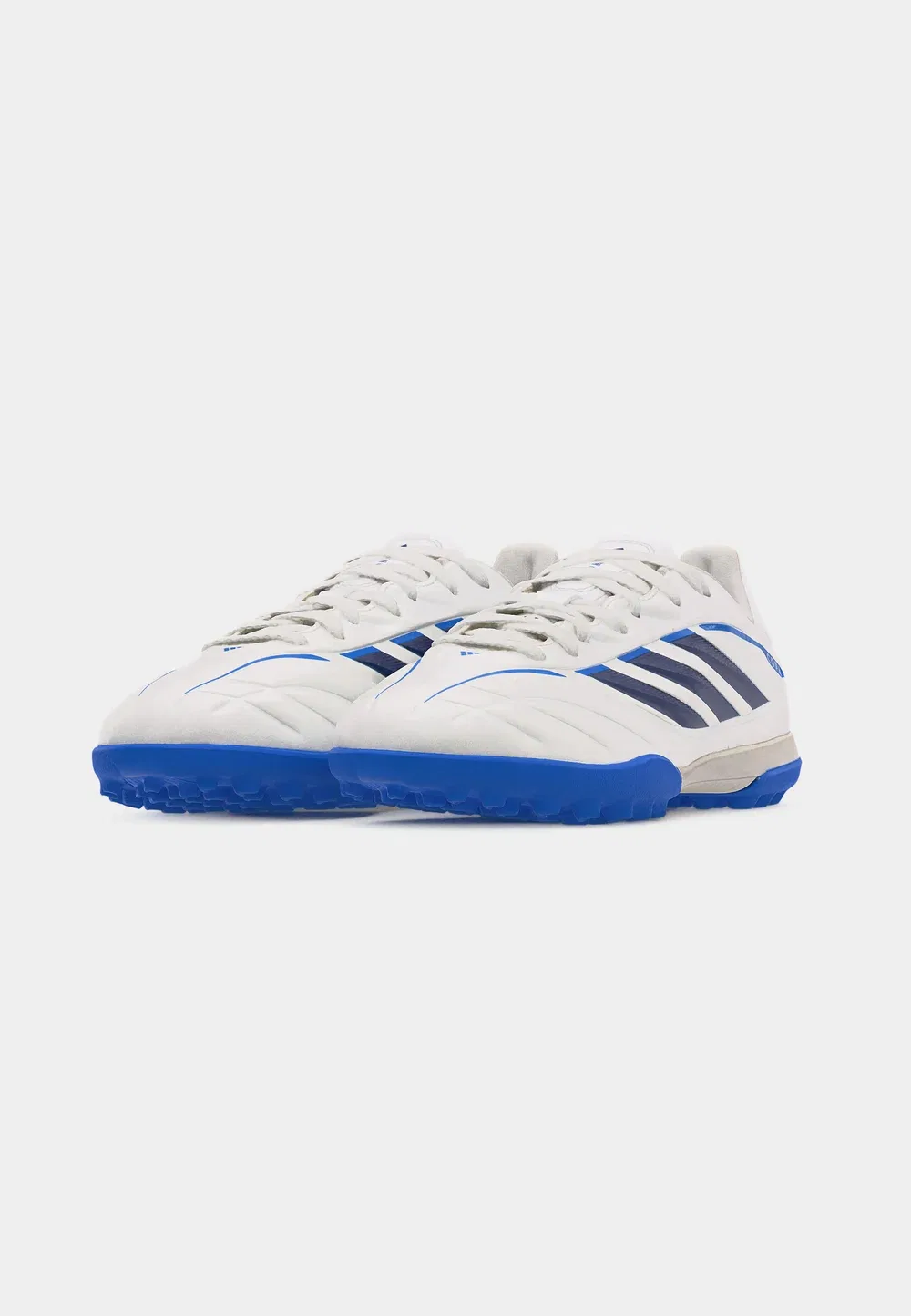 Детские футбольные бутсы Copa Pure IV Club Turf унисекс - для искусственных газонов Adidas Performance, White/Zero Metallic/Dark Blue/Lucid Ray Blue — фото 3