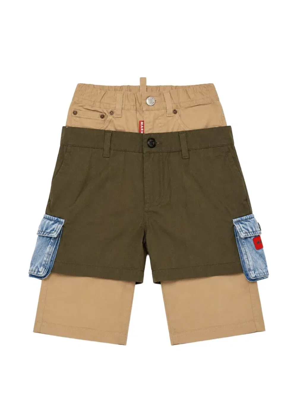 Брюки с многослойным дизайном Dsquared2 Kids, зеленый
