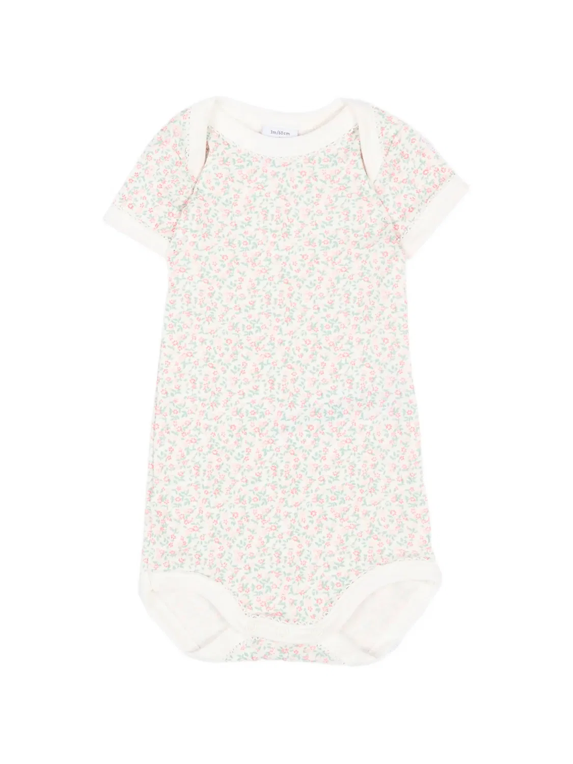 Комплект из трех боди с цветочным принтом Petit Bateau, нейтральные цвета — фото 2