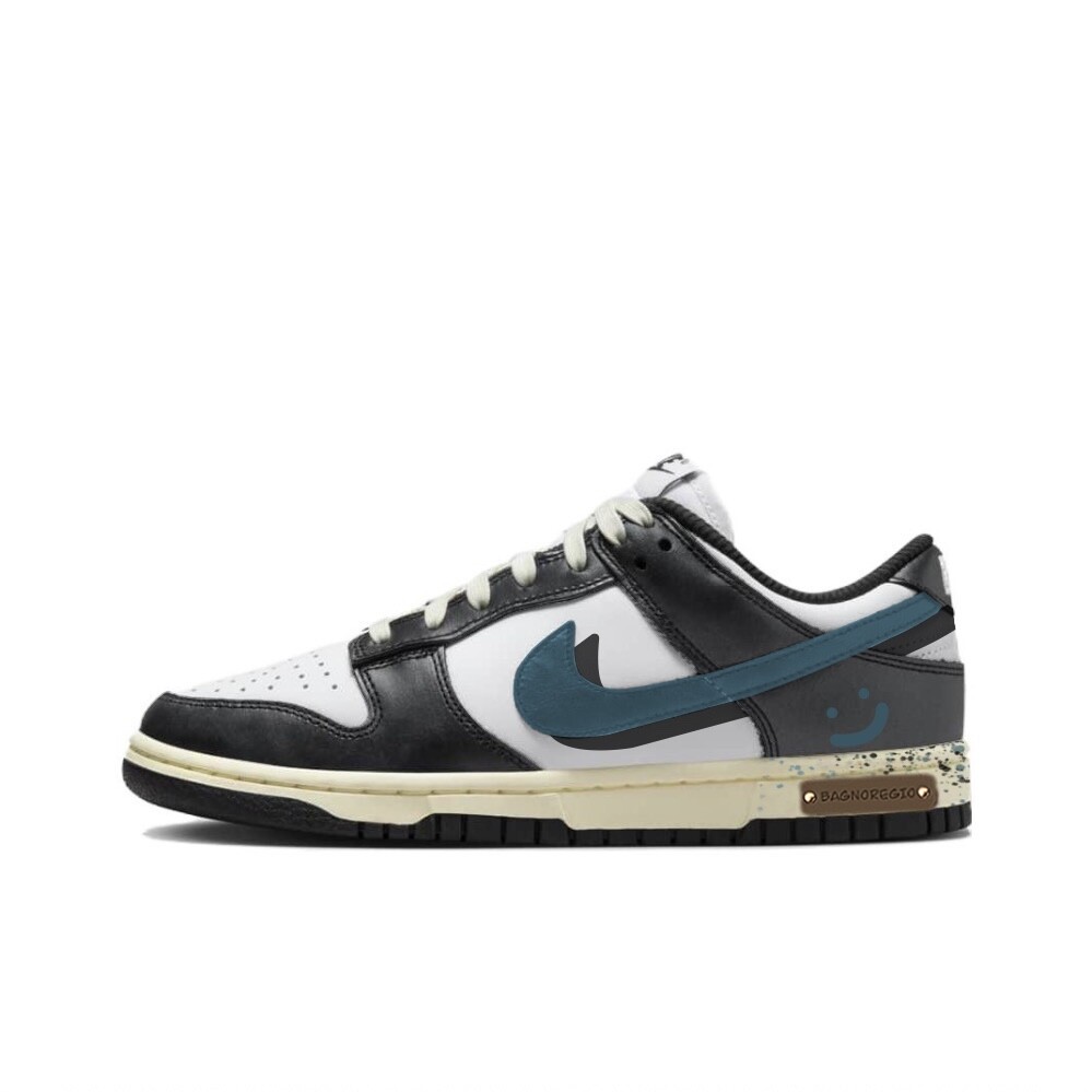 

Кроссовки Nike Dunk Skateboarding Shoes Women's Low-top Black/Blue, черный/синий