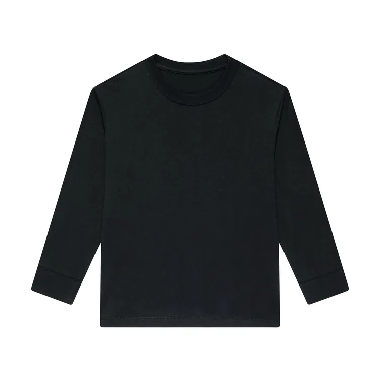 Детская футболка с длинным рукавом Nice Rice, Black