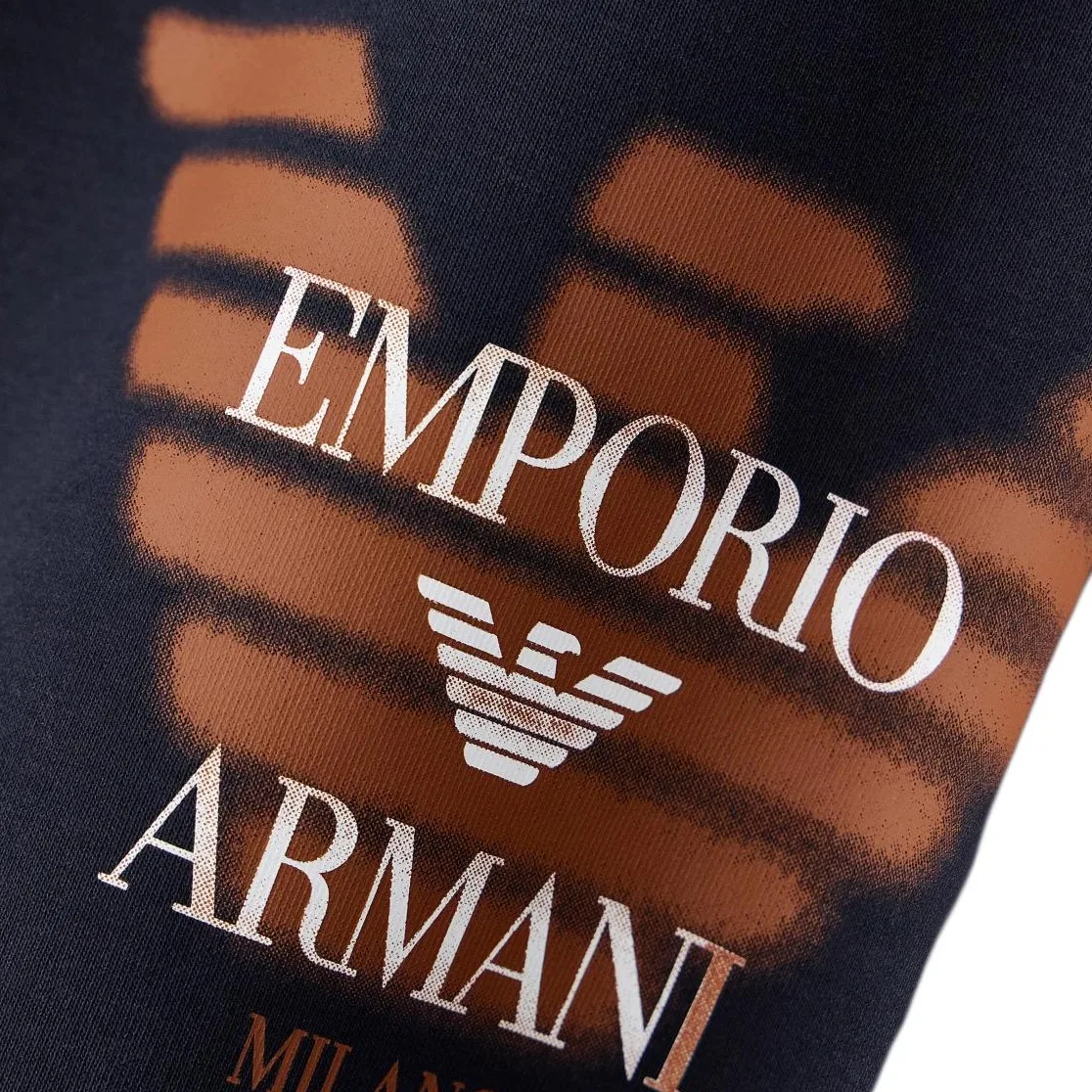 Мужской свитшот с круглым вырезом прямого кроя Marine Blue EMPORIO ARMANI, Marine Blue — фото 4