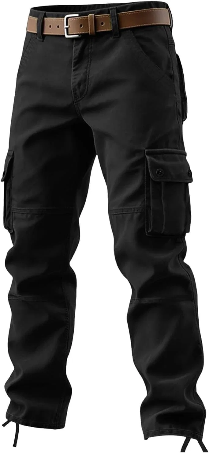 Мужские карго-брюки из рипстоп-хлопка, Military Pant, чёрный