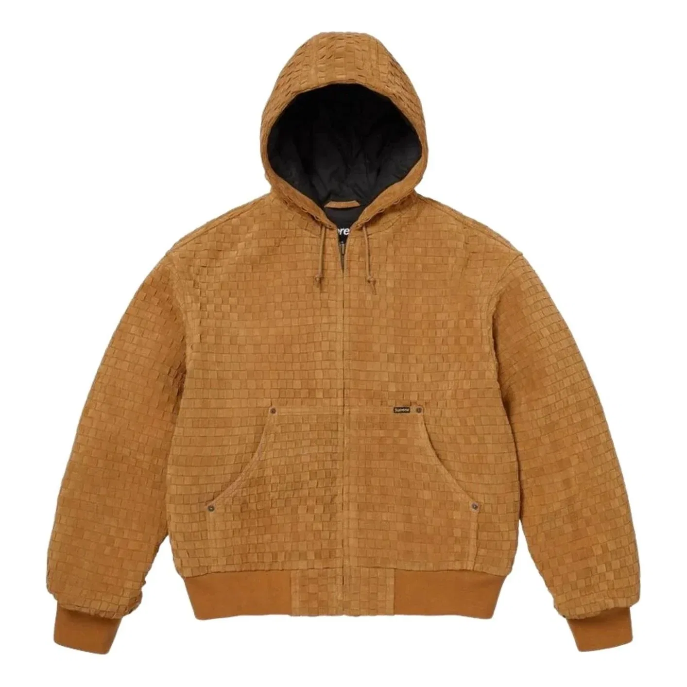 Мужская куртка FW26 Woven Suede Hooded Work Jacket 'Mustard' Supreme, Mustard